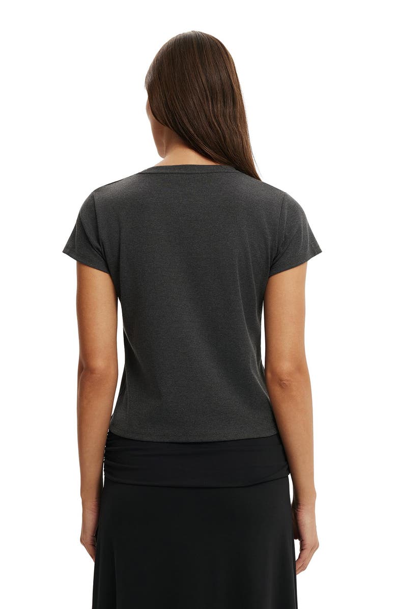 Cotton On Women's 90 S Baby Tee, Alternate, color, Charcoal Marle