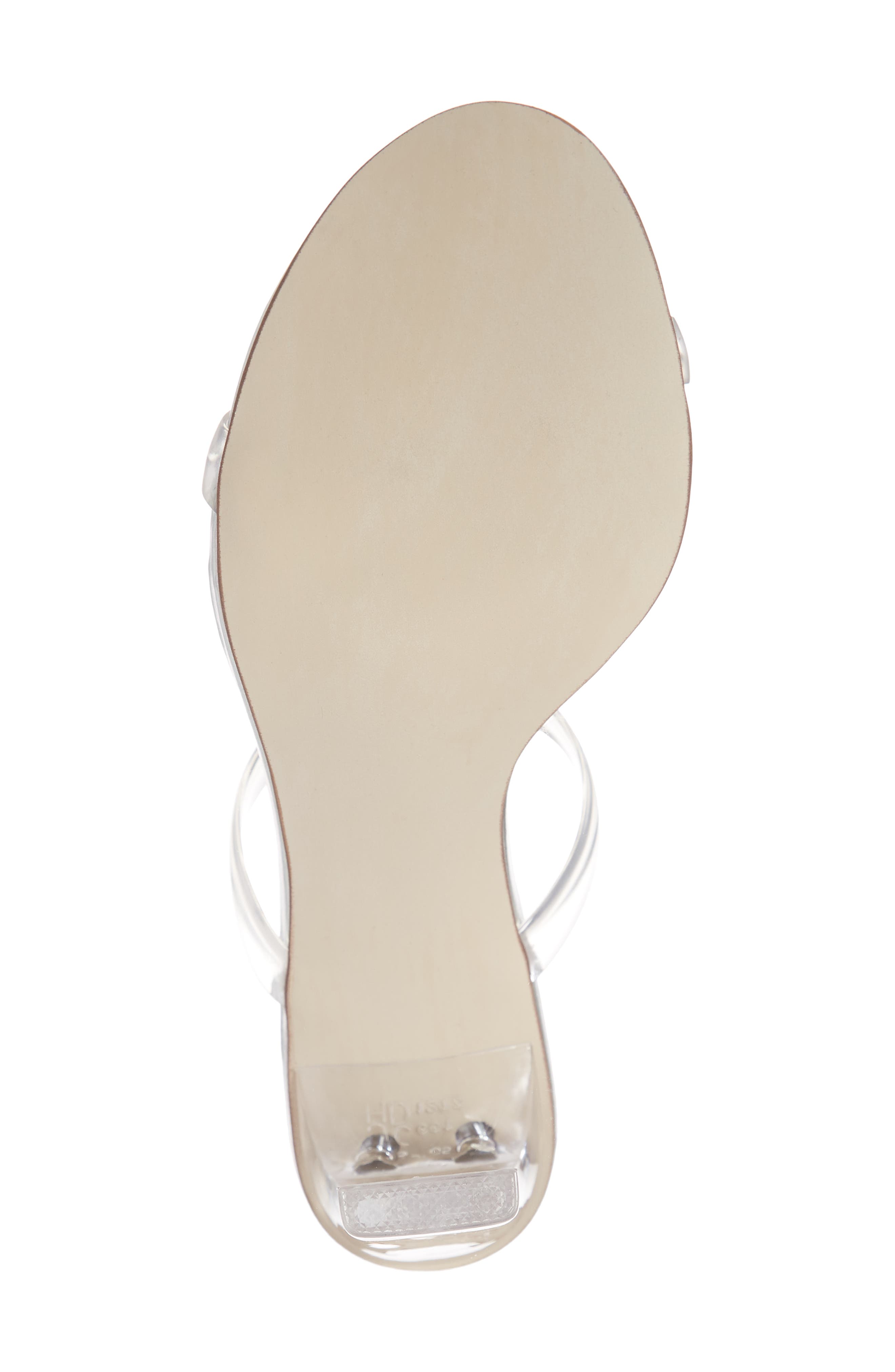 Serum Slide Sandal, Alternate, color, CLEAR/ SILVER LEATHER