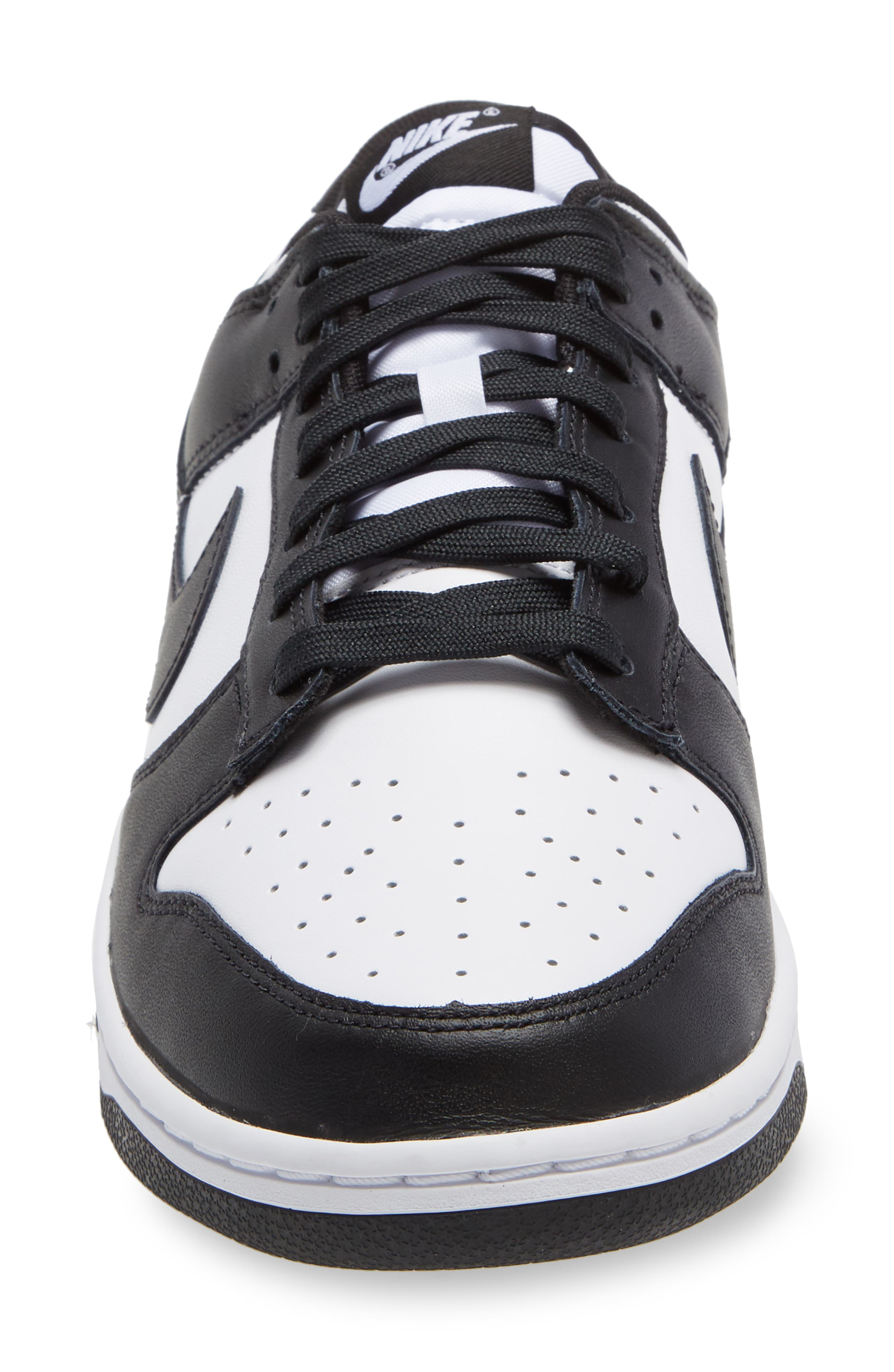 Nike Dunk Low Basketball Sneaker, Alternate, color, White/ Black/ White