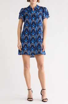 Alice + Olivia Jem Short Sleeve Shirtdress