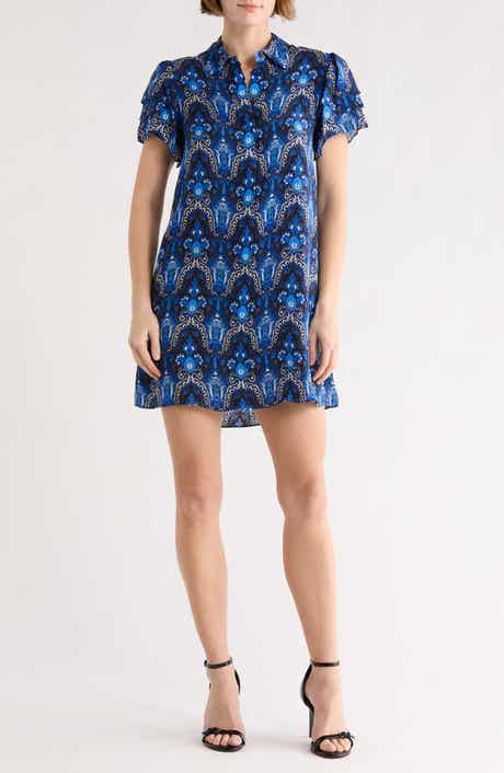 Alice + Olivia Jem Short Sleeve Shirtdress
