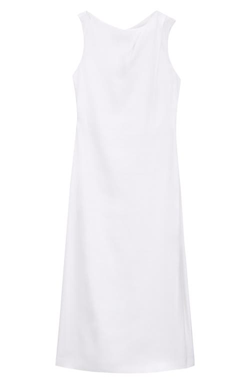 Theory Shoulder Pleat Sleeveless Midi Dress