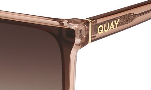 Quay Nightfall Oversize 138mm Gradient Shield Sunglasses In Brown