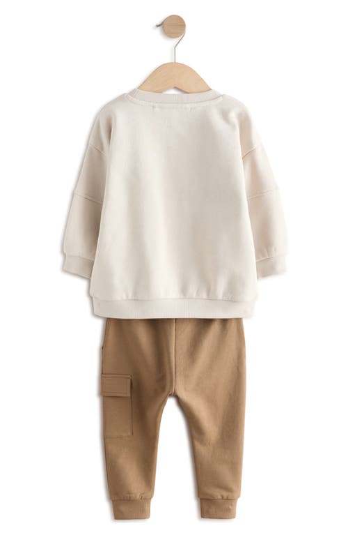 Next Kids' Utility Sweatshirt & Cargo Joggers Set In Neutral