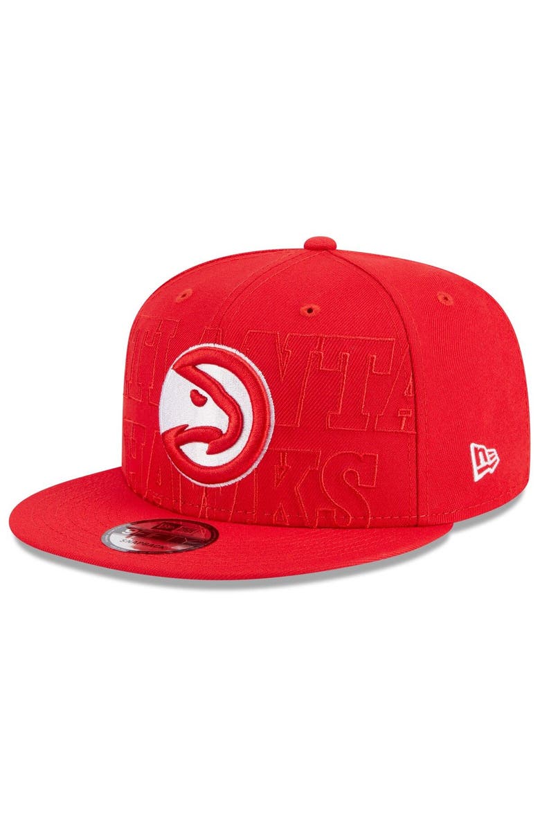New Era Men's New Era Red Atlanta Hawks 2023 NBA Draft 9FIFTY Snapback Hat, Main, color,