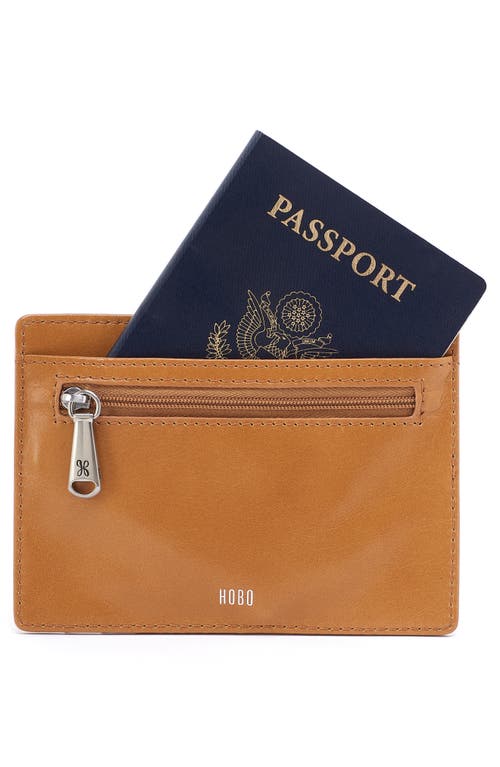 Hobo Euro Slide Leather Credit Card Case In Brown