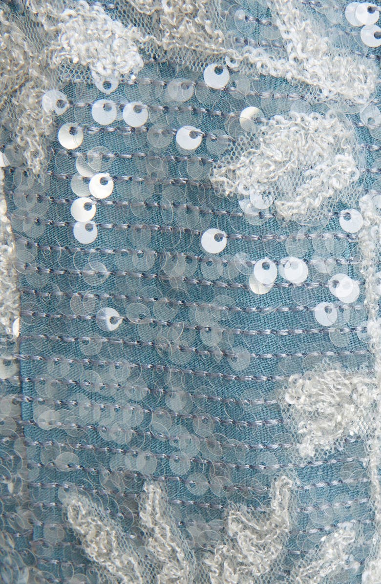 Erdem Bette Sequin Vine Long Sleeve Dress, Alternate, color, 