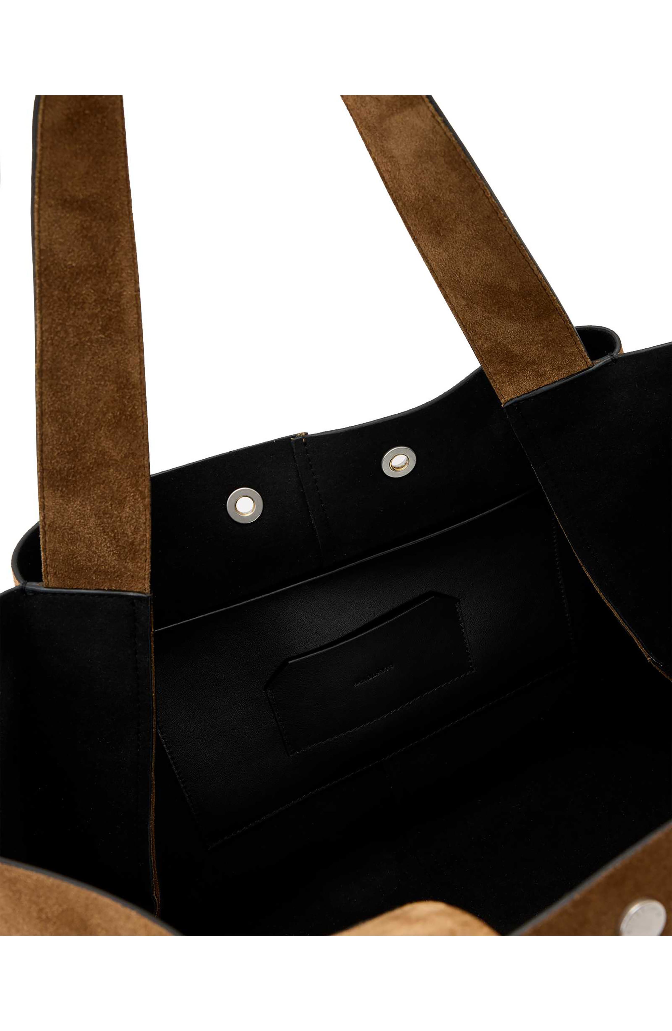 Rosalie Suede Tote, Alternate, color, WARM OLIVE BROWN
