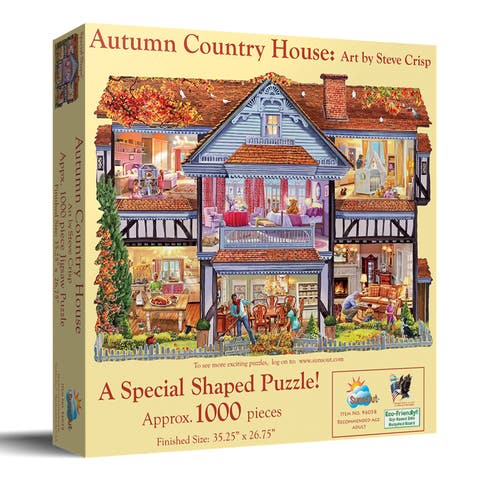 Autumn Country House 1000 piece Jigsaw Puzzle for Adults Special Shape
