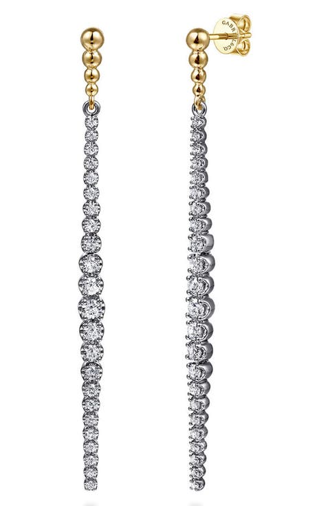 Bujukan Diamond Linear Drop Earrings