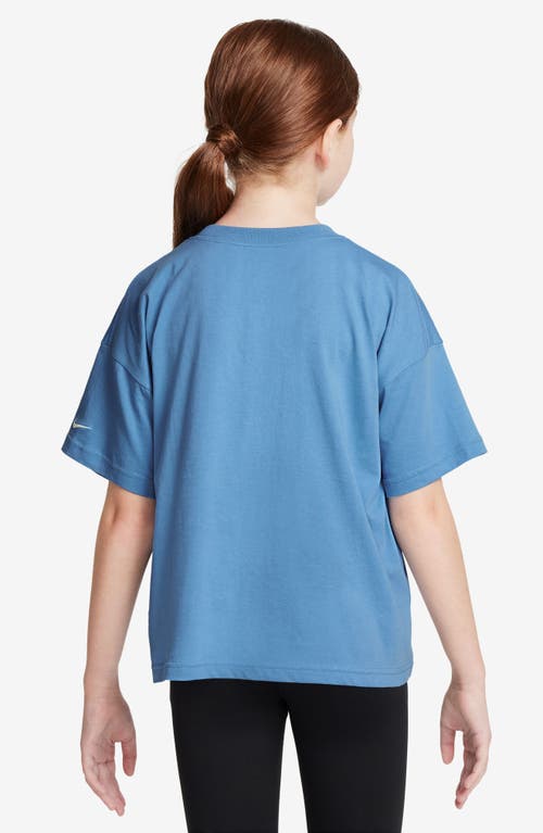 Nike Women's Sportswear Girls' T-shirt In Blue Beyond