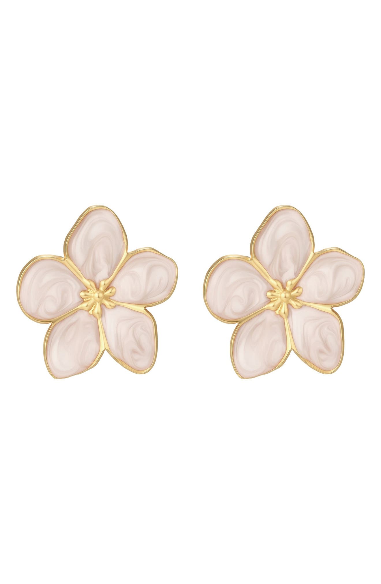 Flower Enamel Stud Earrings