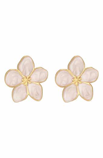 Flower Enamel Stud Earrings