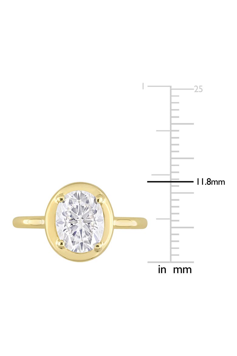 Oval Lab Created Moissanite Ring, Alternate, color, GOLD