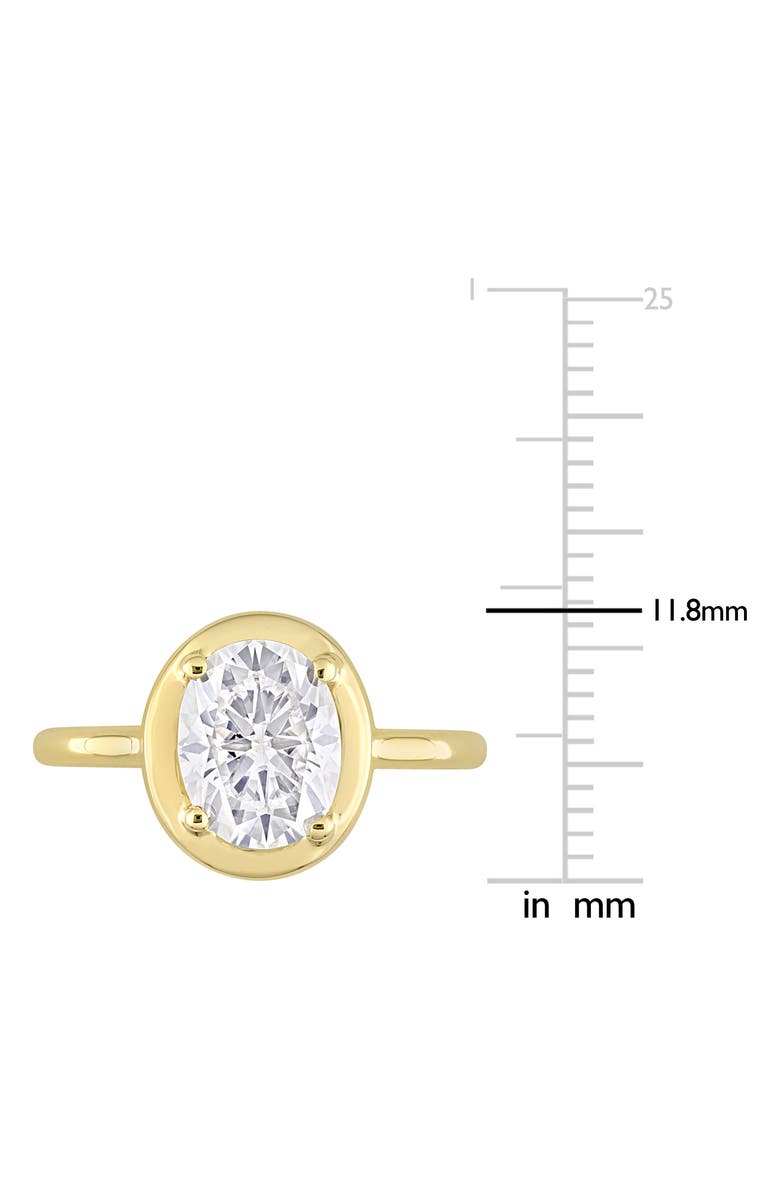 DELMAR Oval Lab Created Moissanite Ring, Alternate, color, Gold