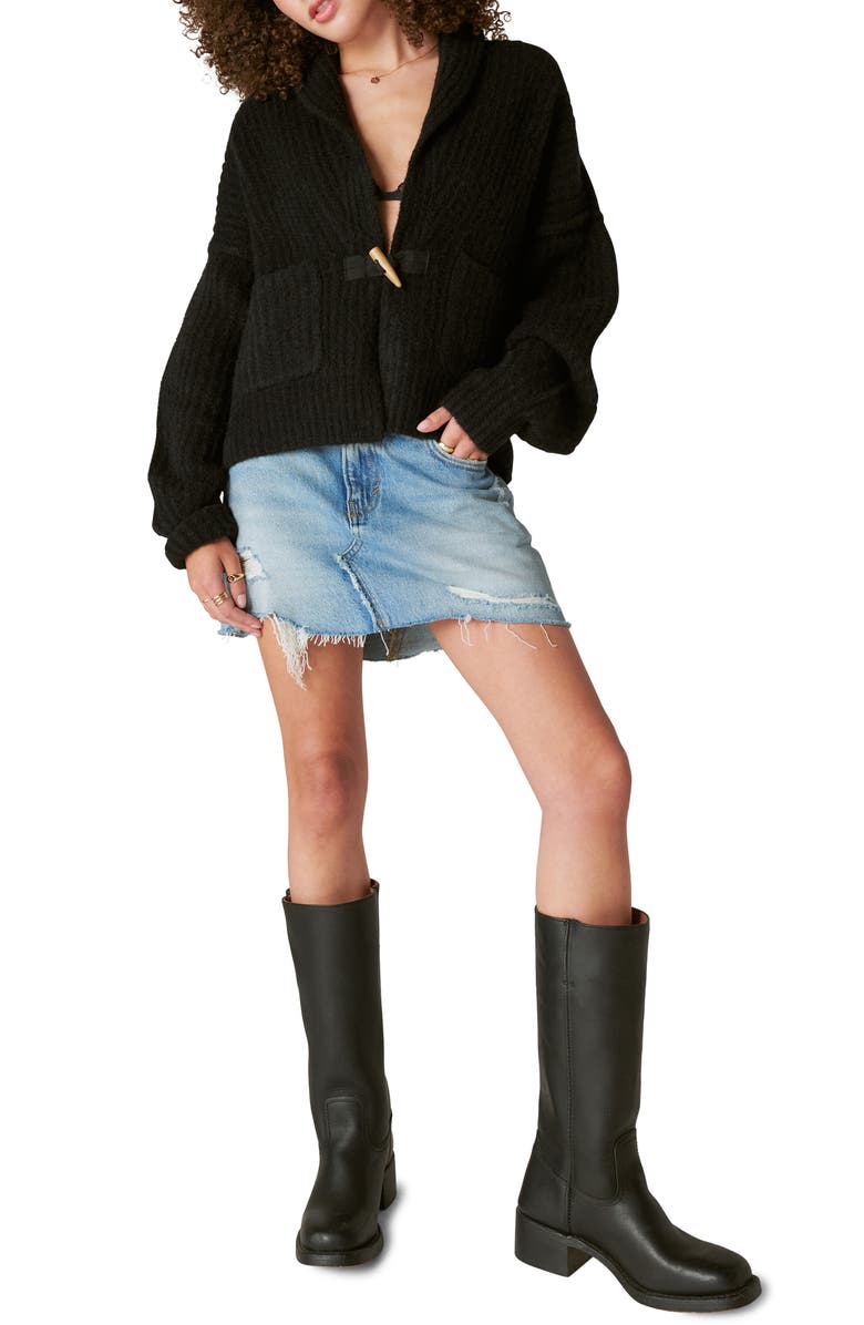 Lucky Brand Toggle Front Cardigan, Alternate, color, 