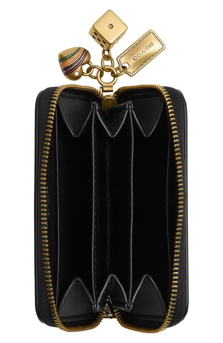 COACH Essential Spazzolato Leather Zip Around Card Holder, Alternate, color,