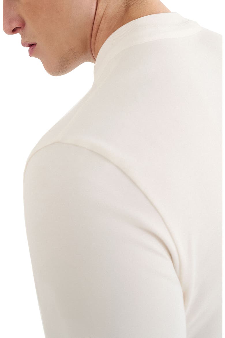 Pima Cotton Tech Piquet High Neck Polo, Alternate, color, Off White