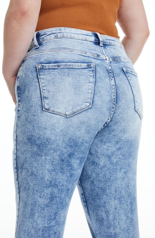 Bayeas Plus Size High Rise Wide Leg Jeans With Raw Hem