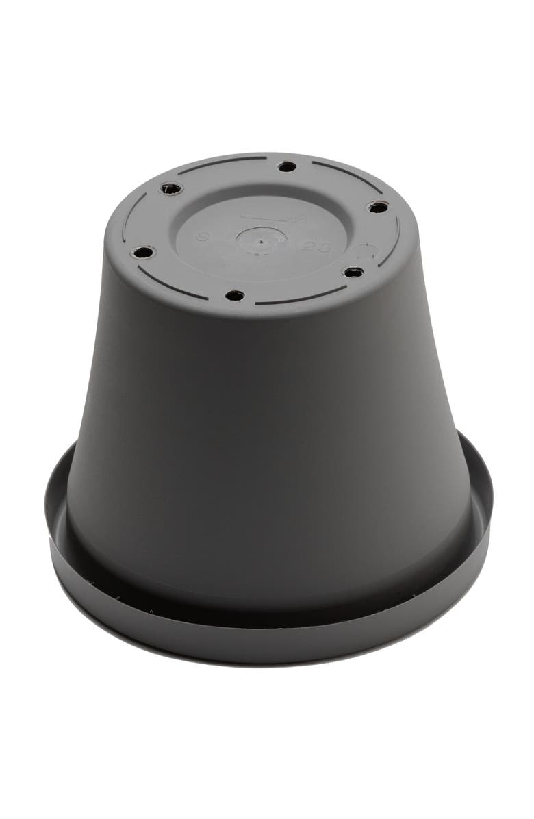 Bloem Terra Pot Planter 12" Charcoal Durable Resin Pot, 3.5 Gallon, Alternate, color, Gray