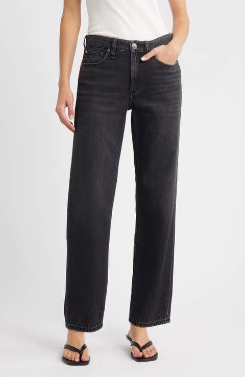 Featherweight Dre Low Rise Baggy Boyfriend Jeans (Jet Black)