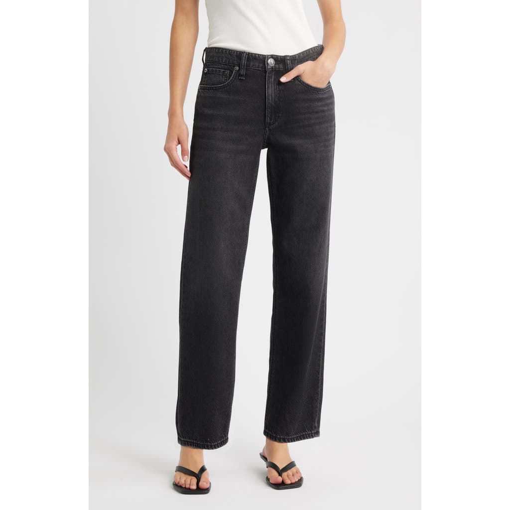 Rag & Bone Featherweight Dre Low Rise Baggy Boyfriend Jeans In Black