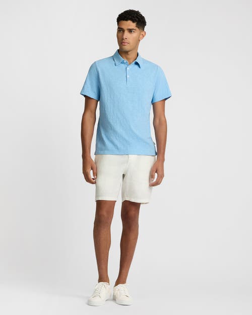 Onia Heavyweight Slub Polo In Blue