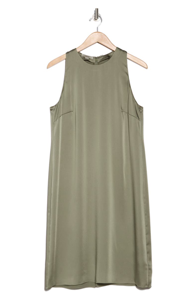 Vince Satin A-Line Dress, Alternate, color, White Jade