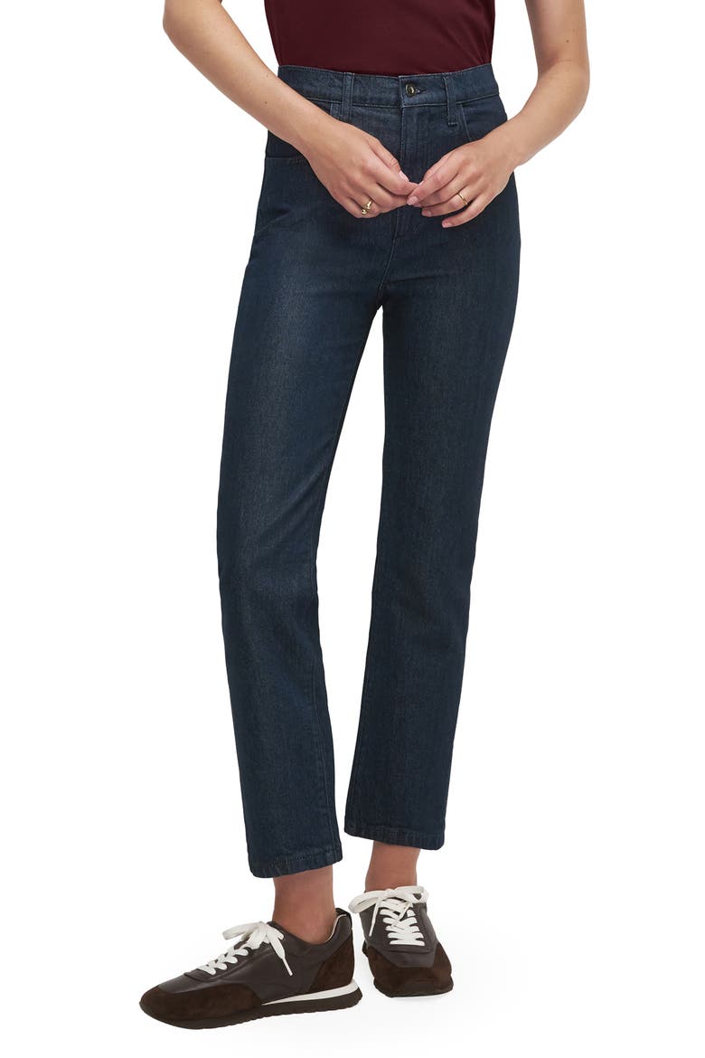 The Valentina Super High Waist Ankle Straight Leg Jeans, Main, color, PEPPER