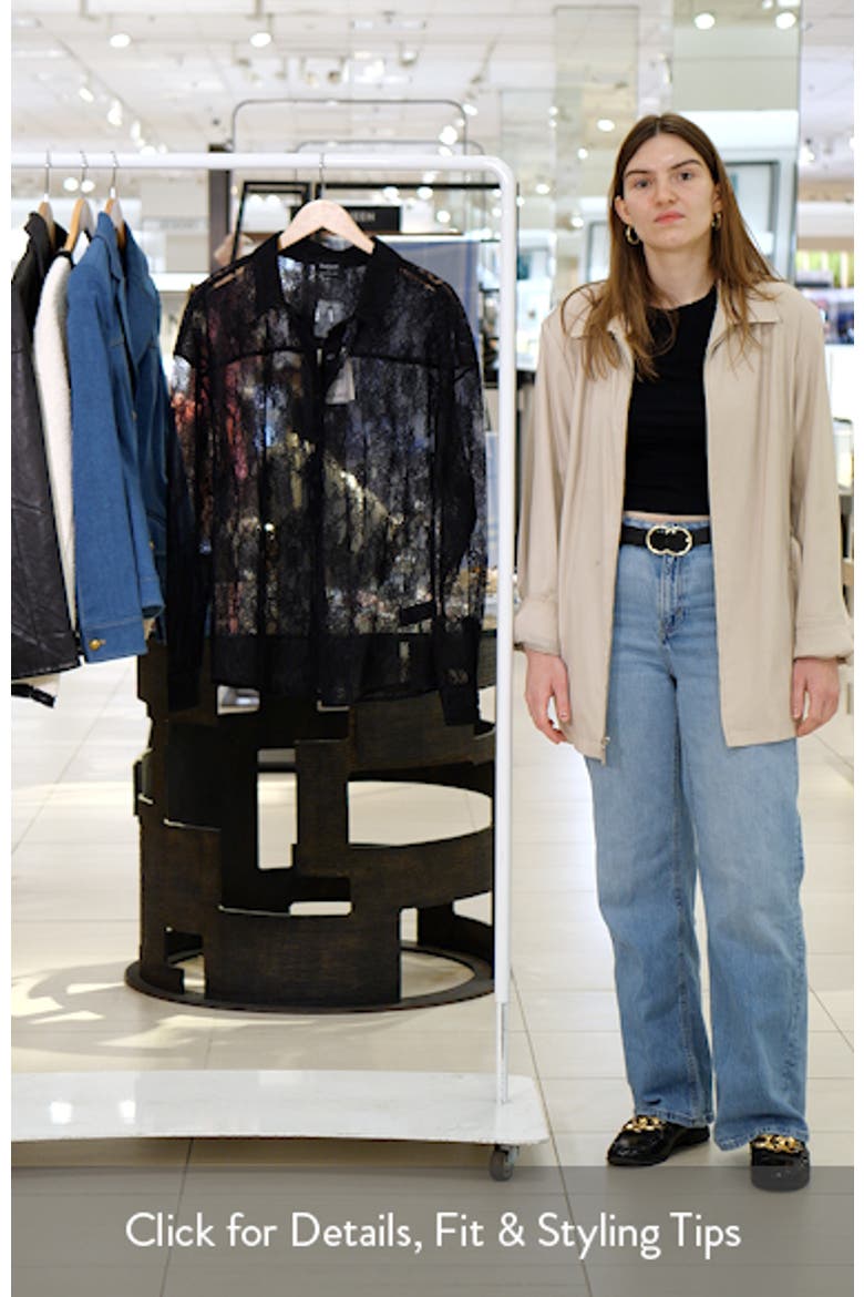 Aleida Oversize Sheer Lace Shirt video