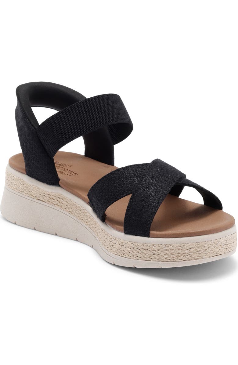 SKECHERS Slip-ins: BOBS Sun Ray Bright Take Sandal, Main, color, Black