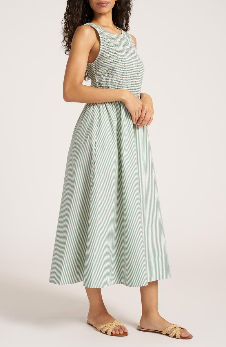 matty m. Verona Stripe Midi Dress, Alternate, color,