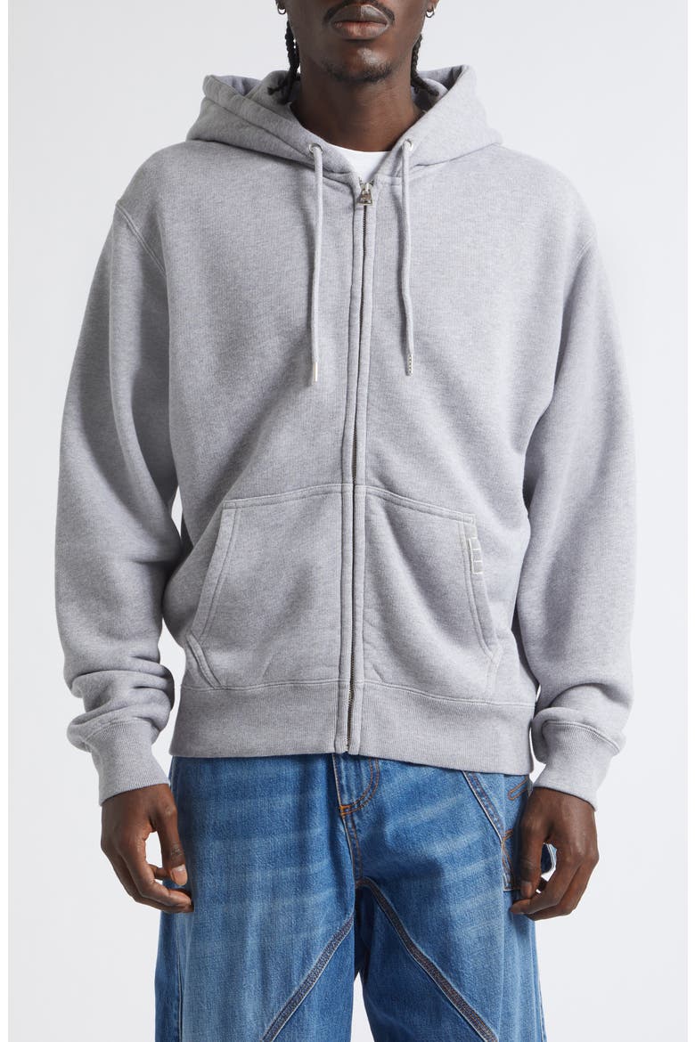Loafer Stitch Zip Hoodie, Main, color, MID GREY MELANGE