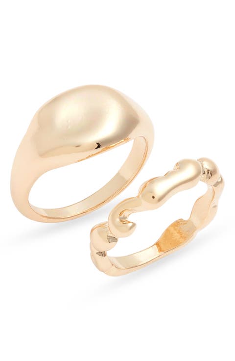 Set of Two Organic Shape Rings