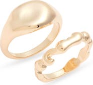 Open Edit Set of Two Organic Shape Rings