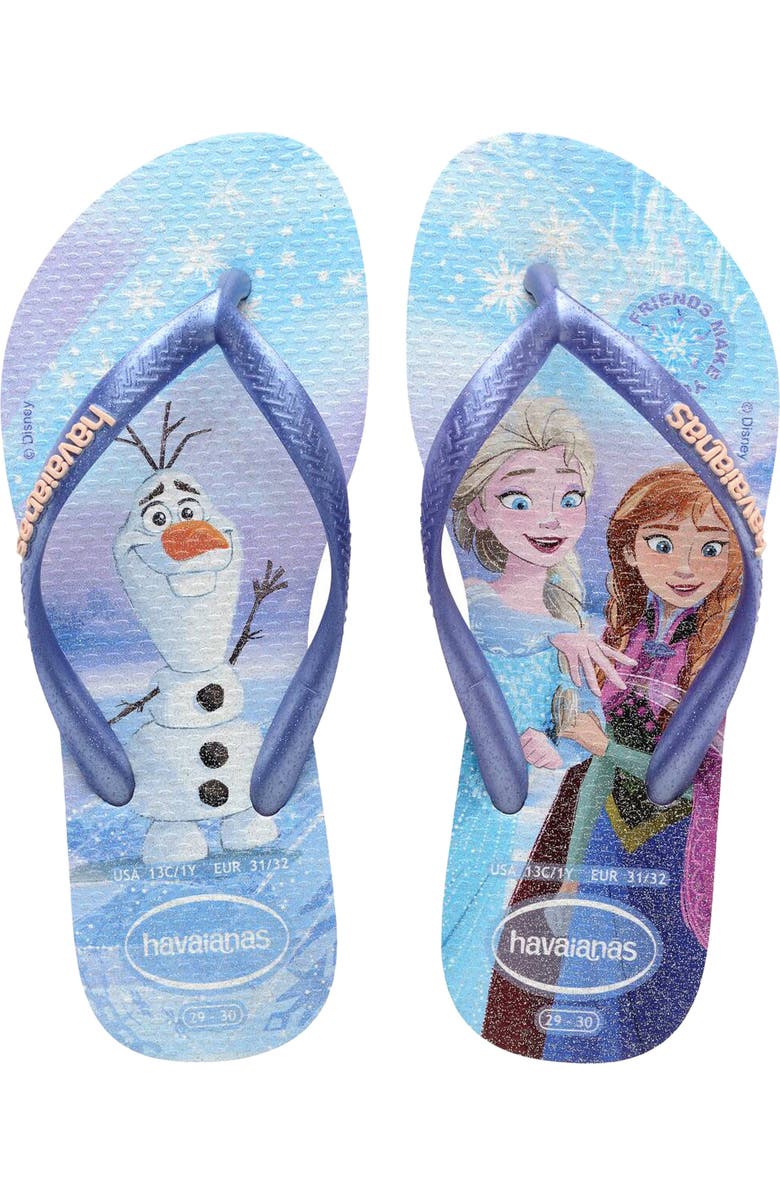 Havaianas Disney Princess Flip Flop, Alternate, color, Purple Fantasy