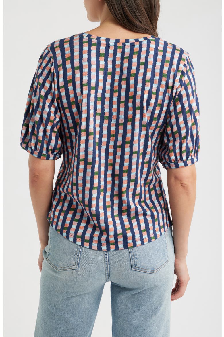 Reef Stripe Cotton & Modal Top, Alternate, color, INDIGO MULTI