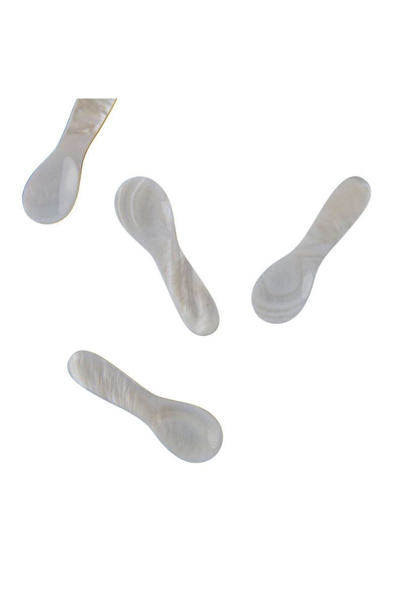 Mini Shell Spoons - Set of 4, Main, color, Pearl