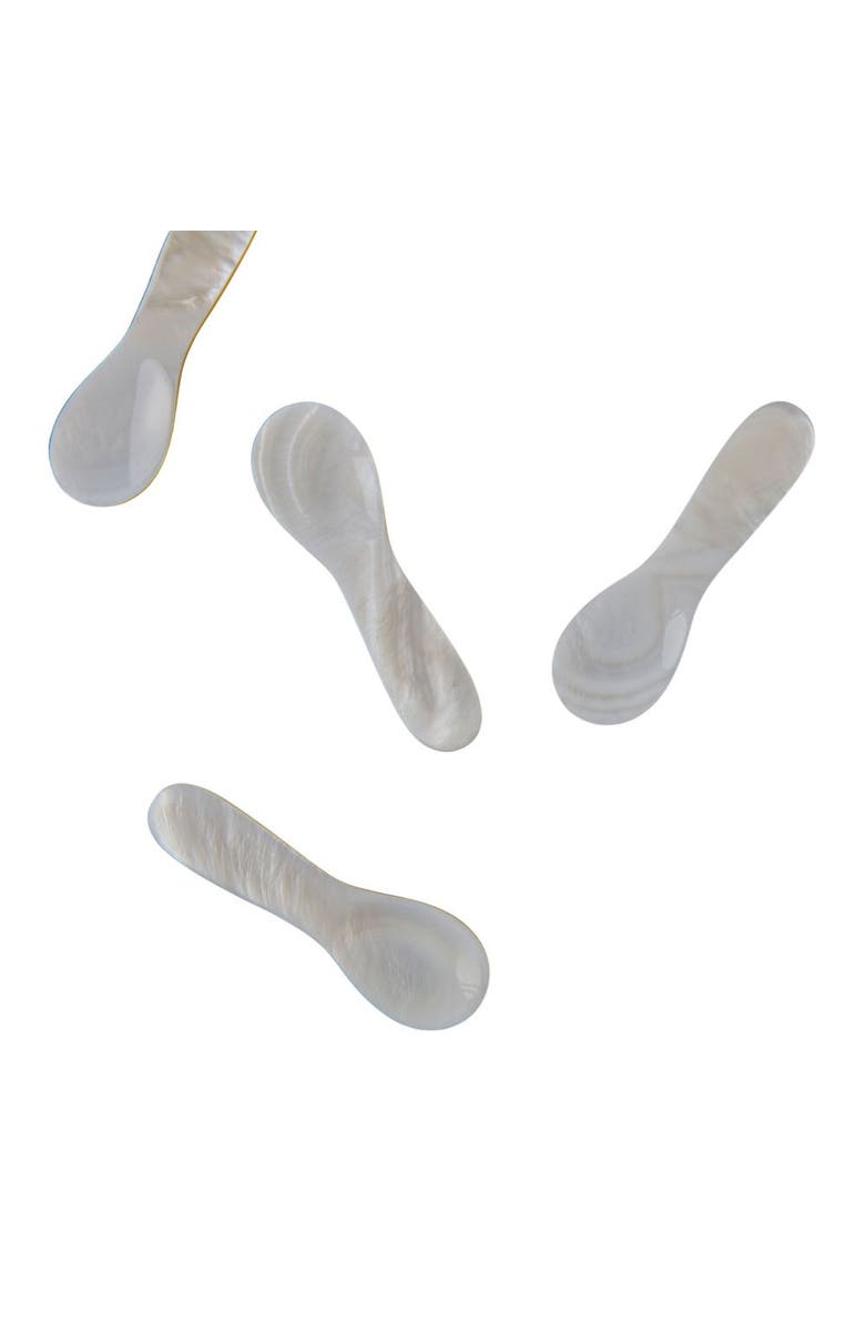 Be Home Mini Shell Spoons - Set of 4, Main, color, Pearl