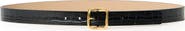 B-Low the Belt Ellie Croco Embossed Leathe Belt