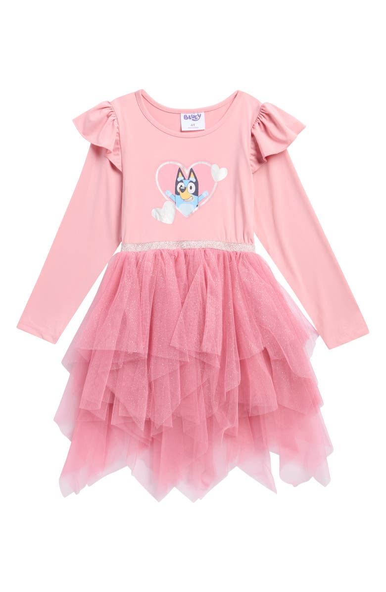 Happy Threads Kids' Bluey Ballerina Tutu Dress, Main, color, Pink