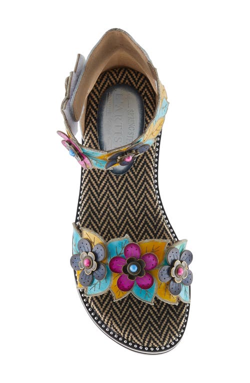 L'artiste By Spring Step Cruzer Ankle Strap Sandal In White Multi