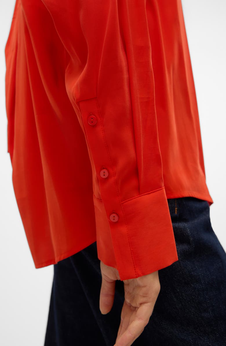 VERO MODA Button-Up Shirt, Alternate, color, Fiery Red
