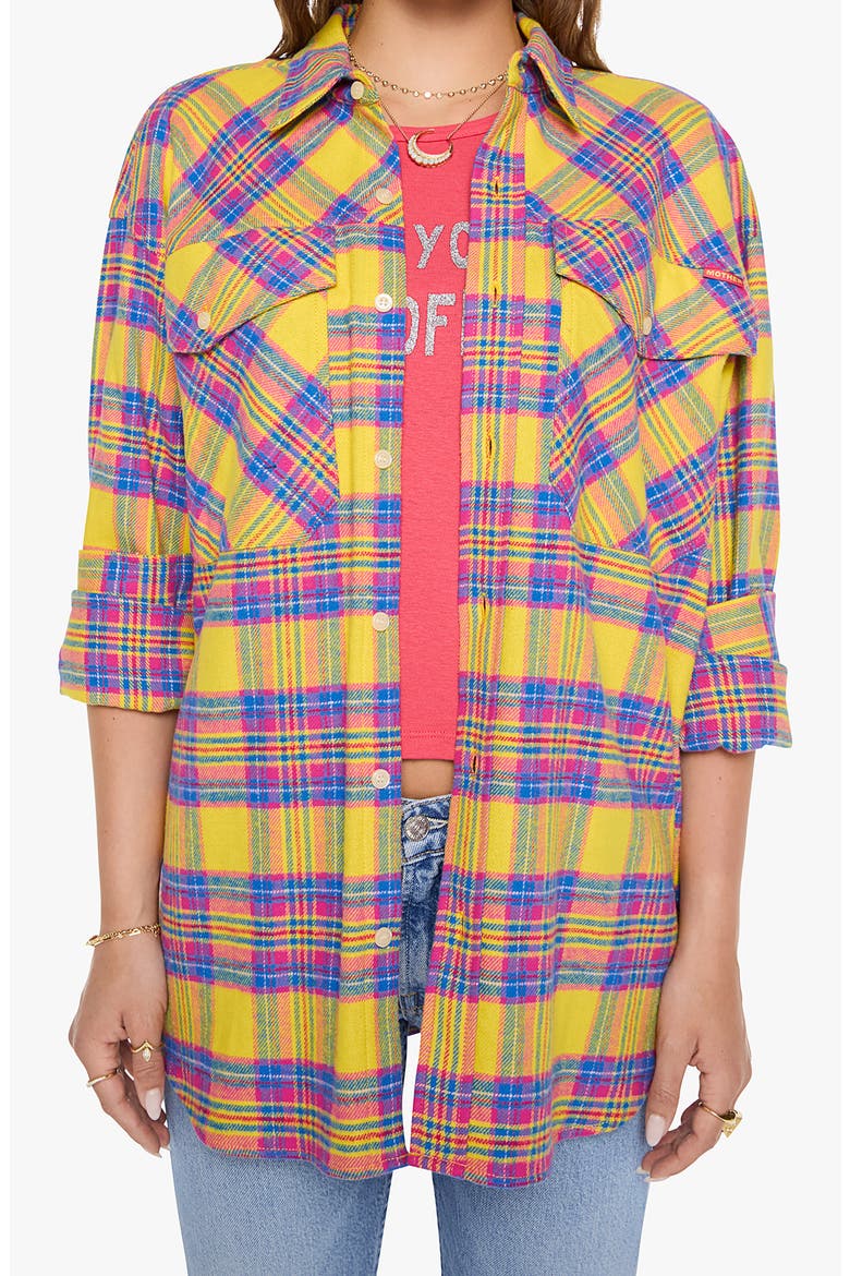 The Lazy Sunday Plaid Shirt, Main, color, POWER BALLAD