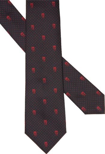 ALEXANDER MCQUEEN スカル ネクタイ McQueen Alexander McQueen Skull Silk Tie | Nordstrom
