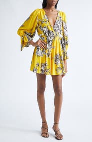 Alice + Olivia Clarissa Floral Long Sleeve Minidress