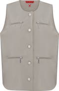 PCFG Cotton Woven Vest With Zip Detail