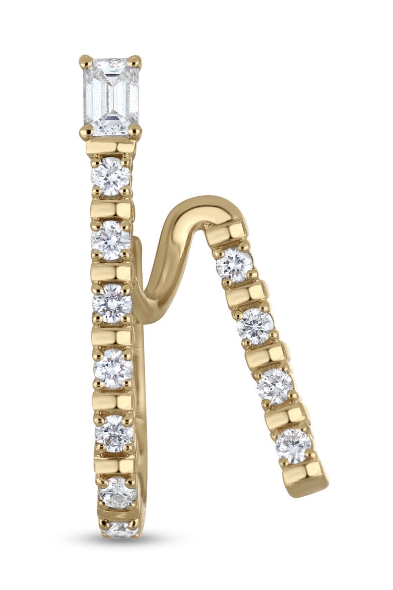 18K Gold Gatsby Diamond Hoop Earrings, Alternate, color, 18KY GOLD