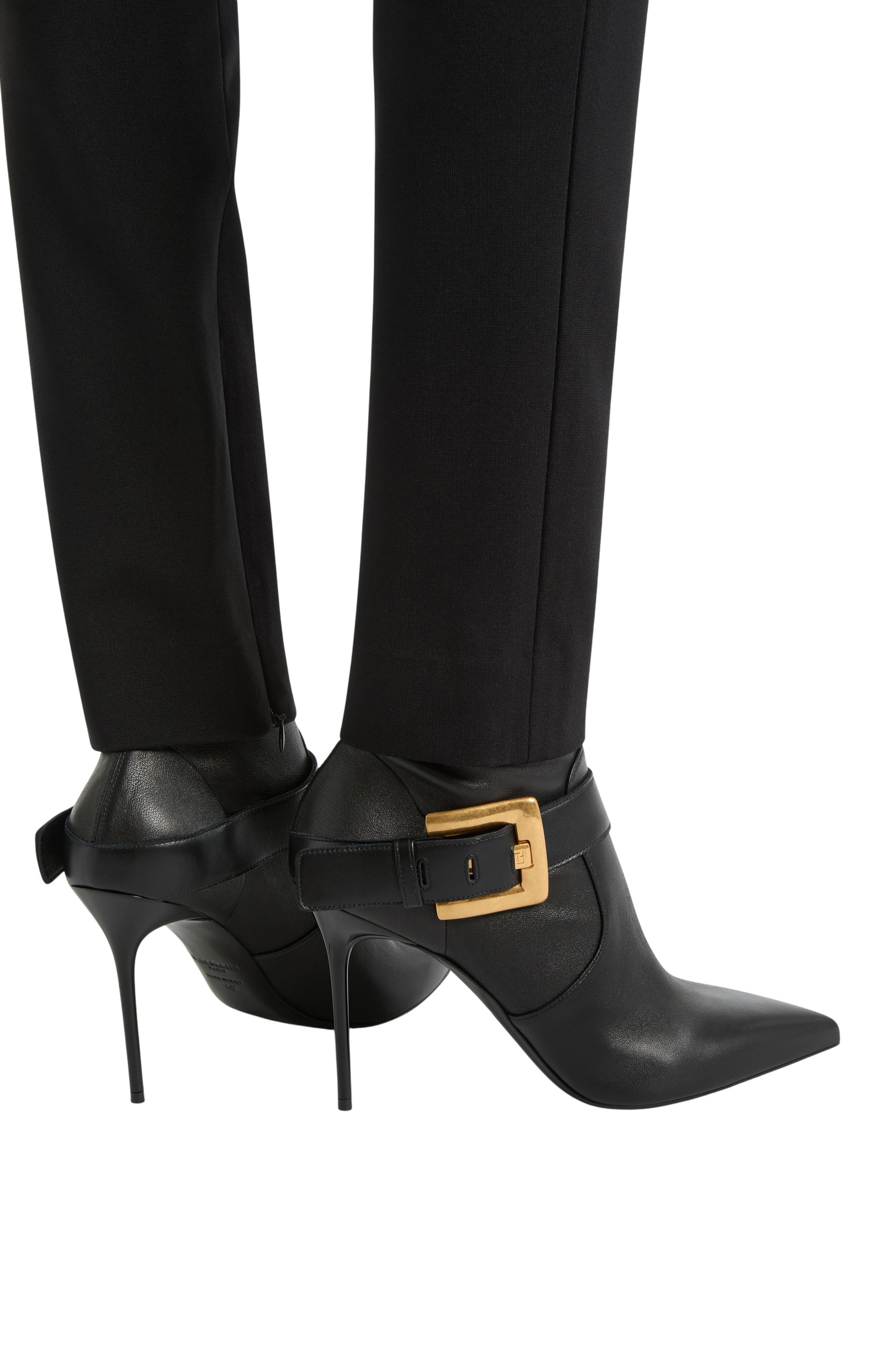 Anthem stretch leather ankle boots, Alternate, color, black