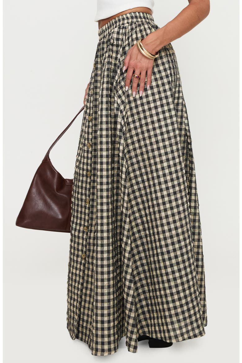 Cartmel Check Maxi Skirt, Alternate, color, BLACK / CREAM